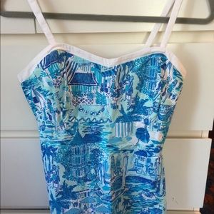 Lilly Pulitzer Top, Size 2, Lined, Side Zipper